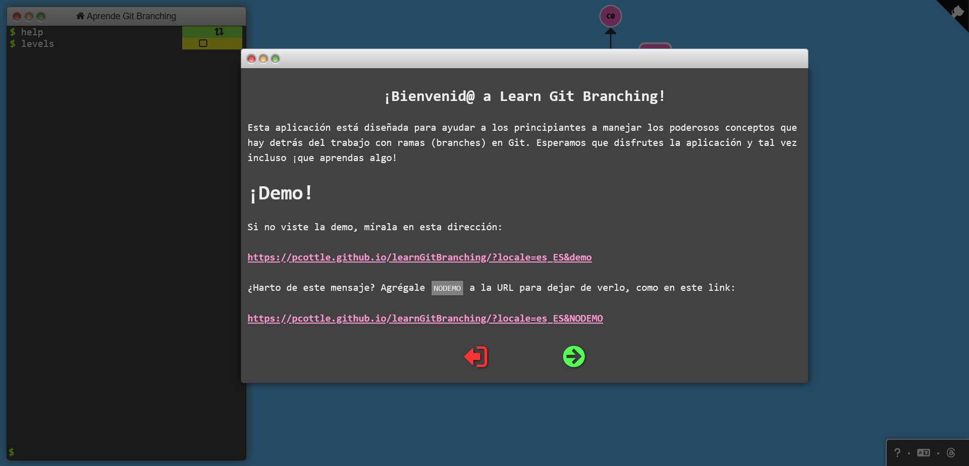 Aprende GIT con Learn Git Branching